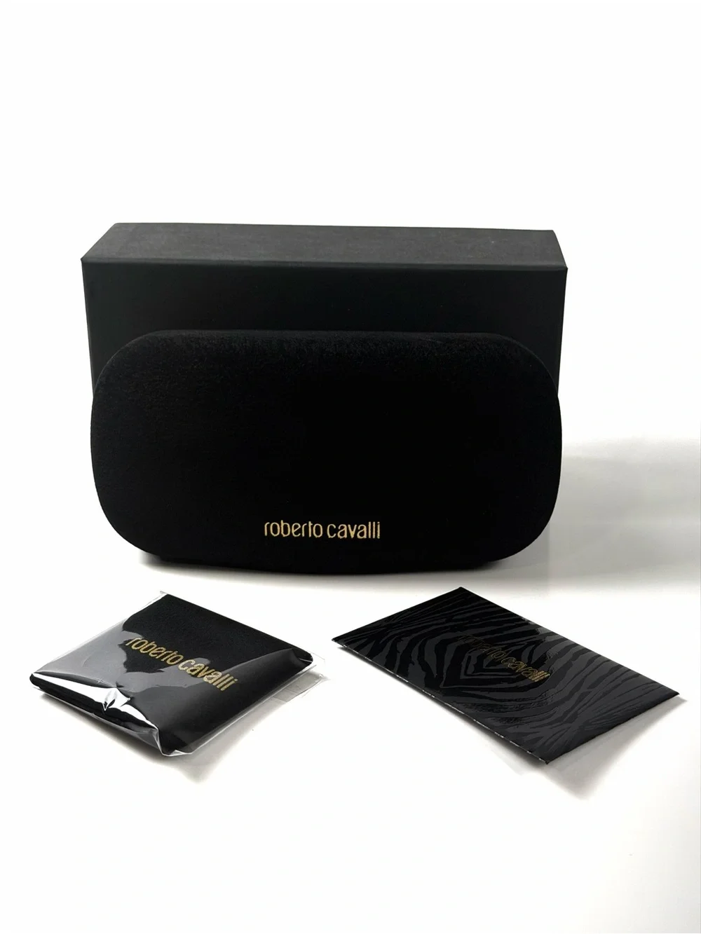 Roberto Cavalli SRC008 COL. 0300 Sunglasses Shiny Black Gold Authentic New